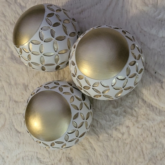 NWOT Creativescenst Schonwek Diamond Lattice Decorative Orbs Set of 3 OS - Picture 4 of 6